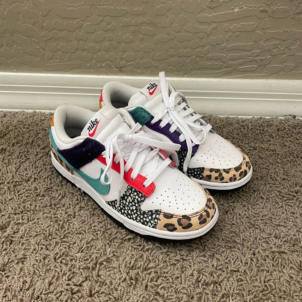Nike Multicolor Animal Print Dunks